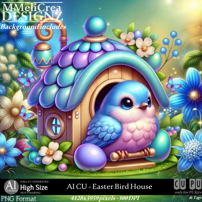 (image for) AI - CU Easter Bird House (CU4PU/PNG)